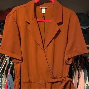 NWOT burnt orange jumpsuit